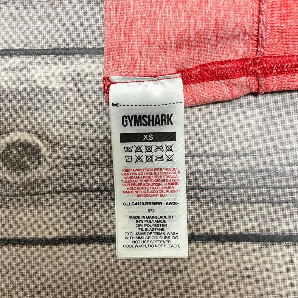 Gymshark Adapt Ombre Raspberry Red White Marl Mar… - image 8